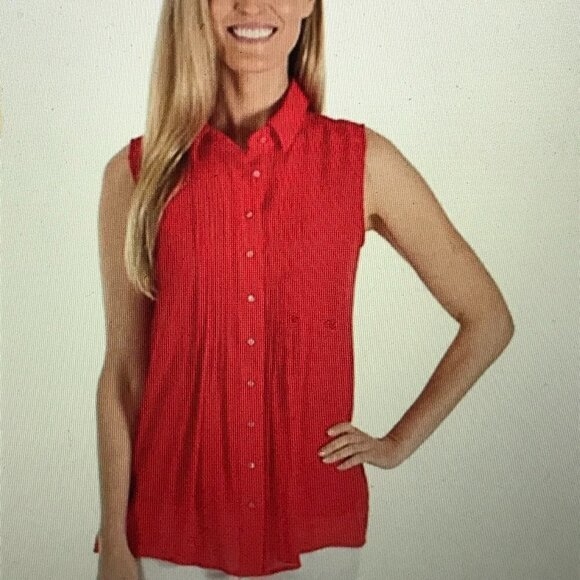 NWOT - Fever - Sleeveless Crepe Blouse for Women's - Picture 1 of 12